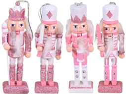 Estatuetas Quebra-nozes | Coleção Natalina Quebra-nozes Rosa |