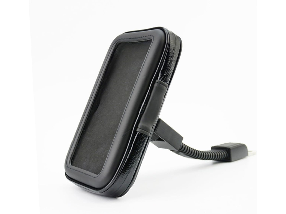 Suporte Impermeável Para Celular De Bicicleta, Preto, Feito De Abs E Pu.