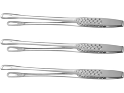 Pinça De Cozinha Imikeya 3 Peças Em Aço Inoxidável Com Cabo Seguro E Design Ergonômico, Utensílios Para Churrasco E