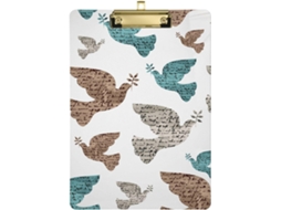 Porta bloco de Notas Plástico Impermeável com a Inscrição "feliz Natal e Paz". Dove 31,8 X 22,9 0,3 Cm