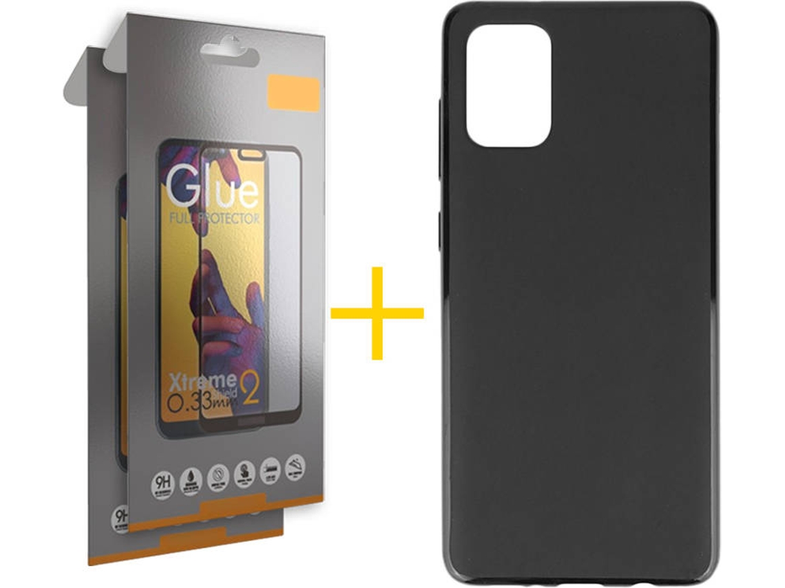 Kit Capa e 2 Películas Samsung Galaxy A71 5G SKYHE Full Preto