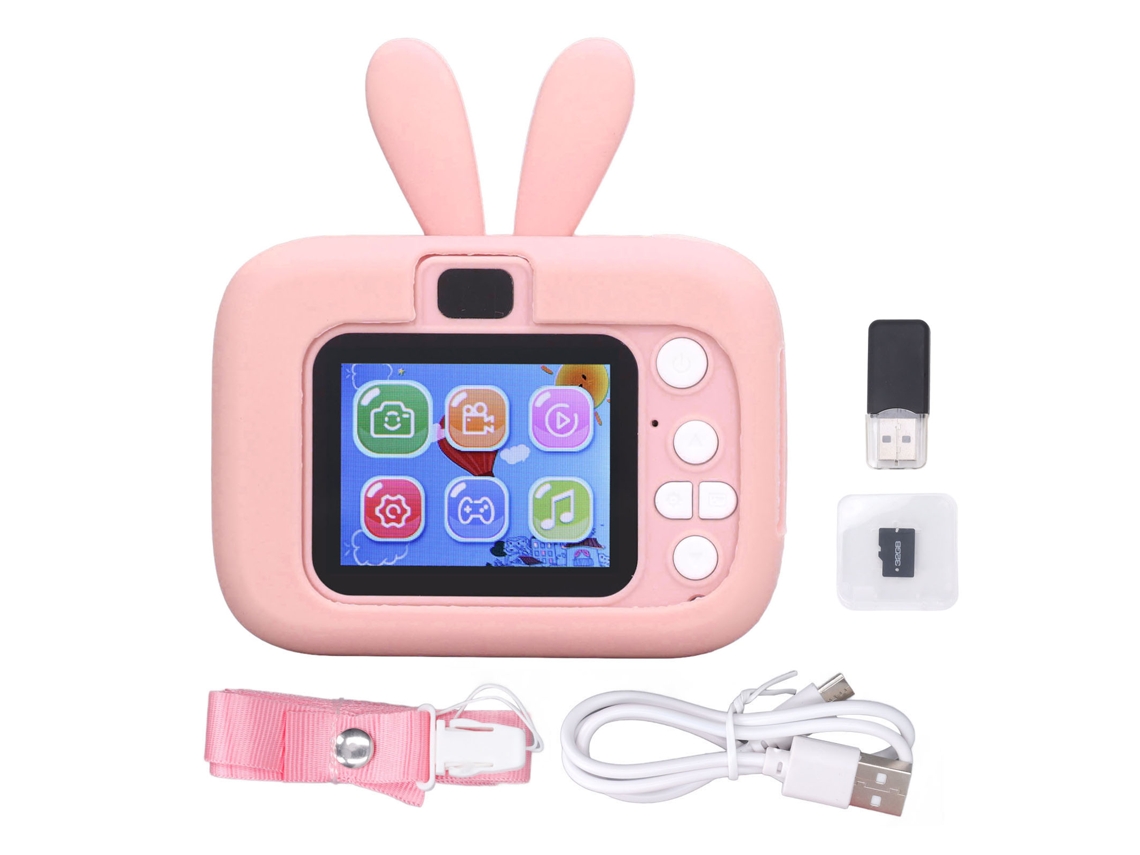 Câmera Infantil 20mp 1080p Tela 2.0 Polegadas Rosa