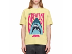 Rockinstone Jaws Movie The Greatest Heather Yellow Adult T-shirt Size:s