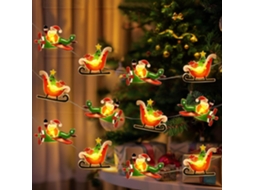 Cordão De Luzes, Formato De Trenó Do Papai Noel, 50 Leds, Tema De Natal, Para Festas, Casamentos, Janelas, Árvores E Composição Sazonal