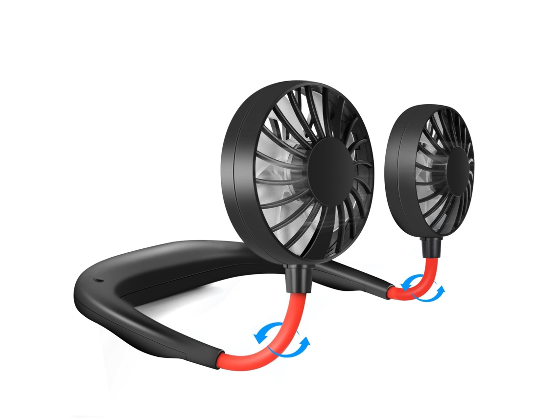 Ventilador de pescoço USB, recarregável, 3 velocidades, 360°, uso doméstico STELASPLEN