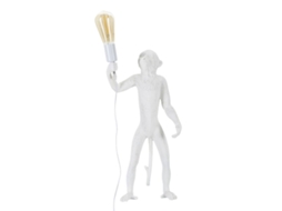 Candeeiro De Mesa Monkey Branco Cm Ø 26x34x55