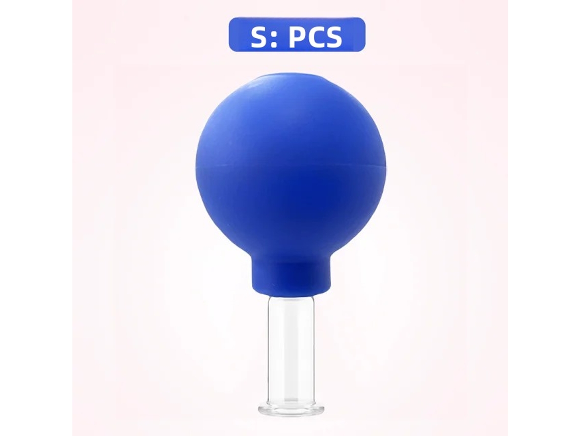 Ventosa de Massagem de Borracha, Efeito Lifting Facial a Vácuo, Tamanhos P, M e Gg MDUG (azul P)