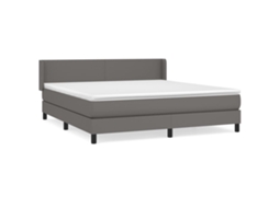 Box Spring Bed, Box Spring Beds Vidaxl Cinzeto Couro Artificial (180 X 200 Cm)