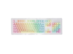 104 Teclas Personalizadas Translúcidas Gradiente Anti-descoloração Design Ergonômico Teclado Mecânico Pbt