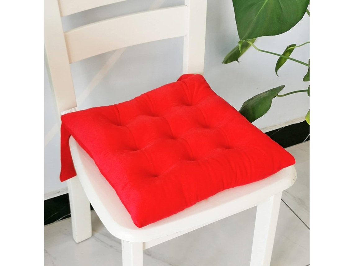 Conjunto De 2 Almofadas Para Assento Cadeira Com Amarras Sala Jantar, Cozinha, Sala De Estar, Escritório, Almofadas