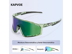 (verde 3) Óculos De Ciclismo Fotocromáticos Unissex, Óculos De Sol Com Proteção Uv400.