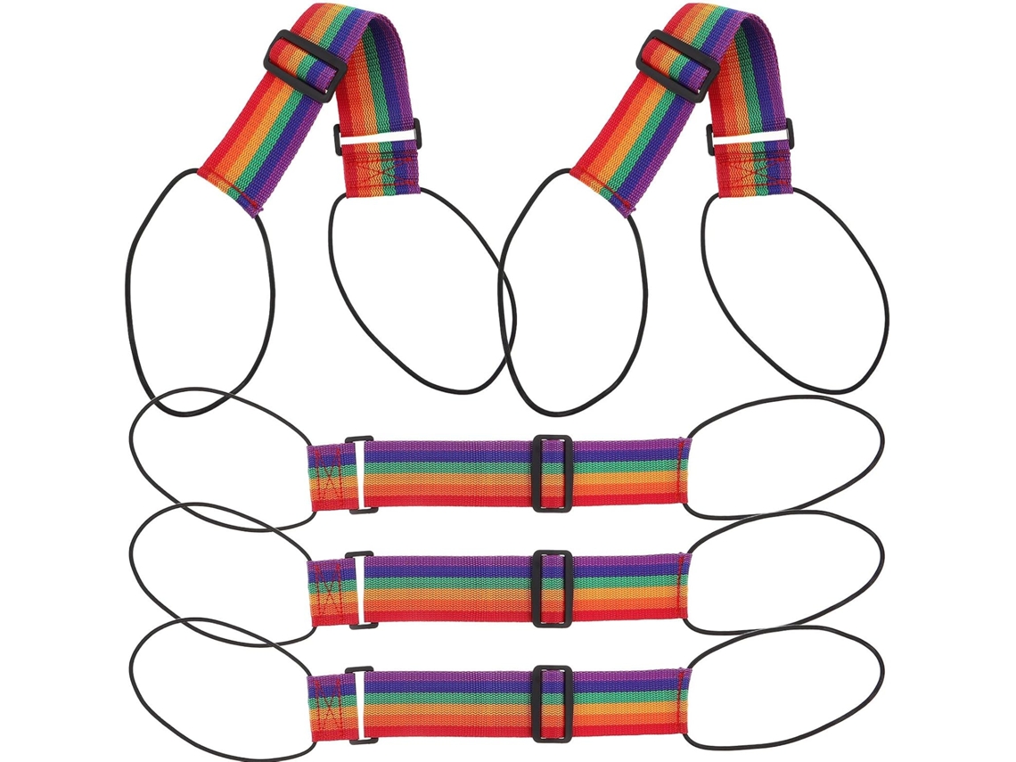 Conjunto Holibanna Com 5 Cintas Elásticas Para Bagagem, Ajustáveis De 26a 40cm 10, 24a 15, 8 Polegadas Cintas Elásticas