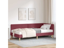 Vidaxl Estrutura De Cama De Canto Com Colchão 2 Unid. Cinzeto Tecido