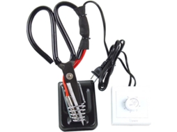 Tesoura de alfaiate elétrica aquecida 220V, ferramenta corte tecido para roupas com regulador temperatura. aço | S/MARCA