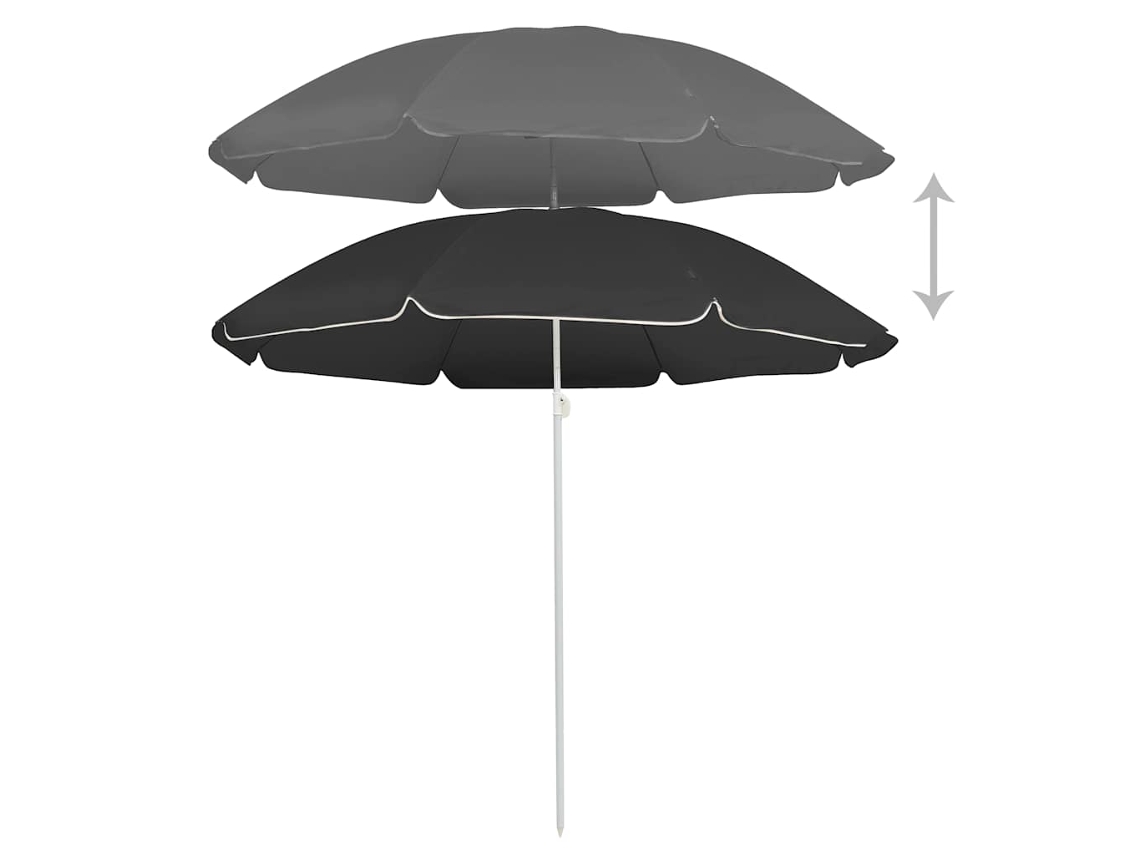 Guarda sol de Jardim com Poste de Aço 180 Cm Antracite MAISON EXCLUSIVE