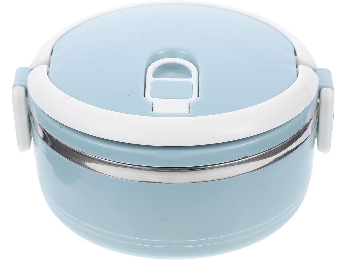 Lancheira Bento Luxshiny De 710ml Em Aço Inoxidável Com Superfície Lisa E Selada, Ideal Para Decoração Escolar E Levar O