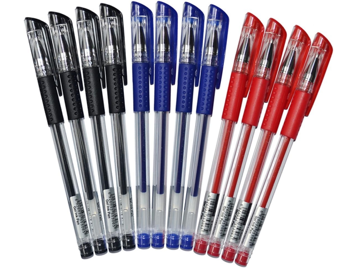 Conjunto De 12 Canetas Em Gel Exceart Com Design Ergonômico E Ponta