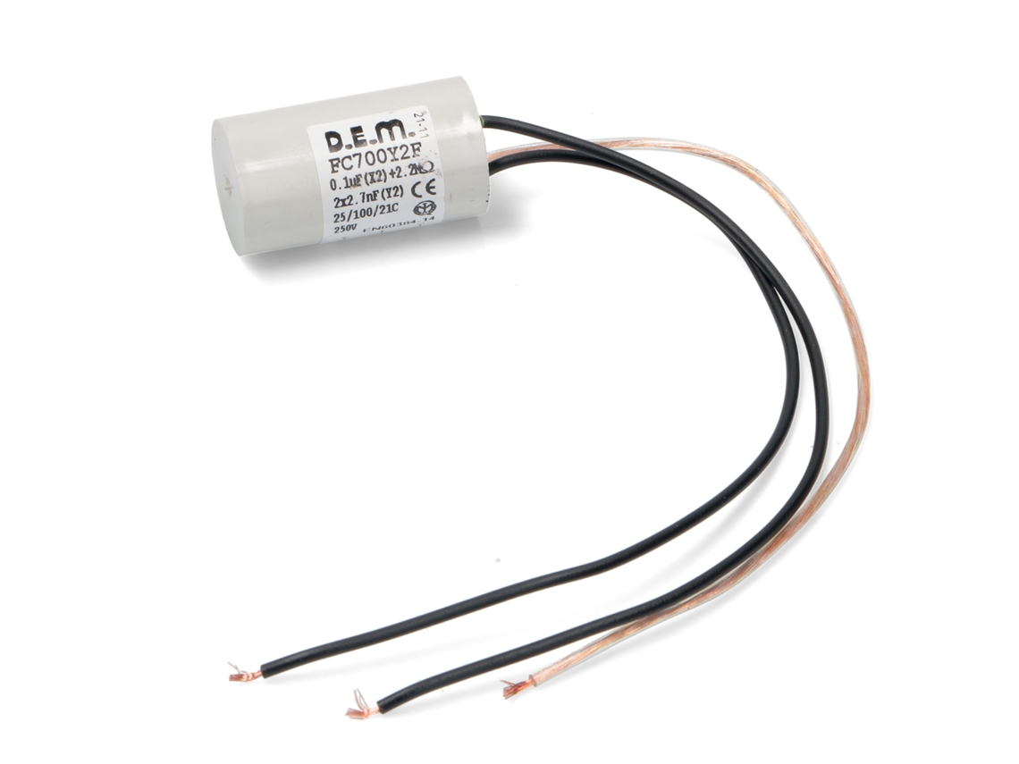 Condensador Anti ruído 0,1µf 481912118063 para Máquina de Lavar Roupa Cap202un