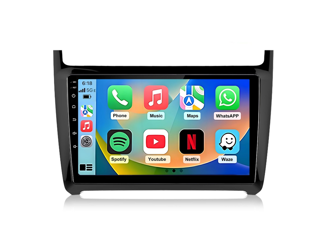 Rádio Automotivo Android 15 Junsun Para Vw Polo 5 (2008- 2020) | Auto Carplay | 4gb+64gb | Plug And Play | Gps | Swc