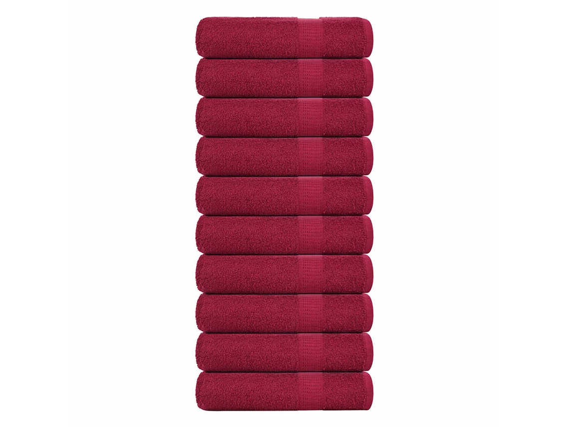 Shower Towel, Shower Towels Vidaxl Vermelho Algodão (70 X 140 Cm)
