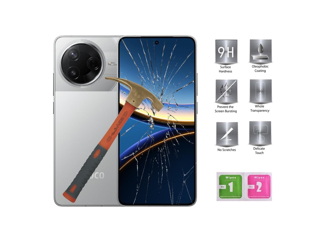 Película Protetora De Tela Para Xiaomi Poco F7 Pro (5g) Vidro Temperado Ptc Movilearvayotoy
