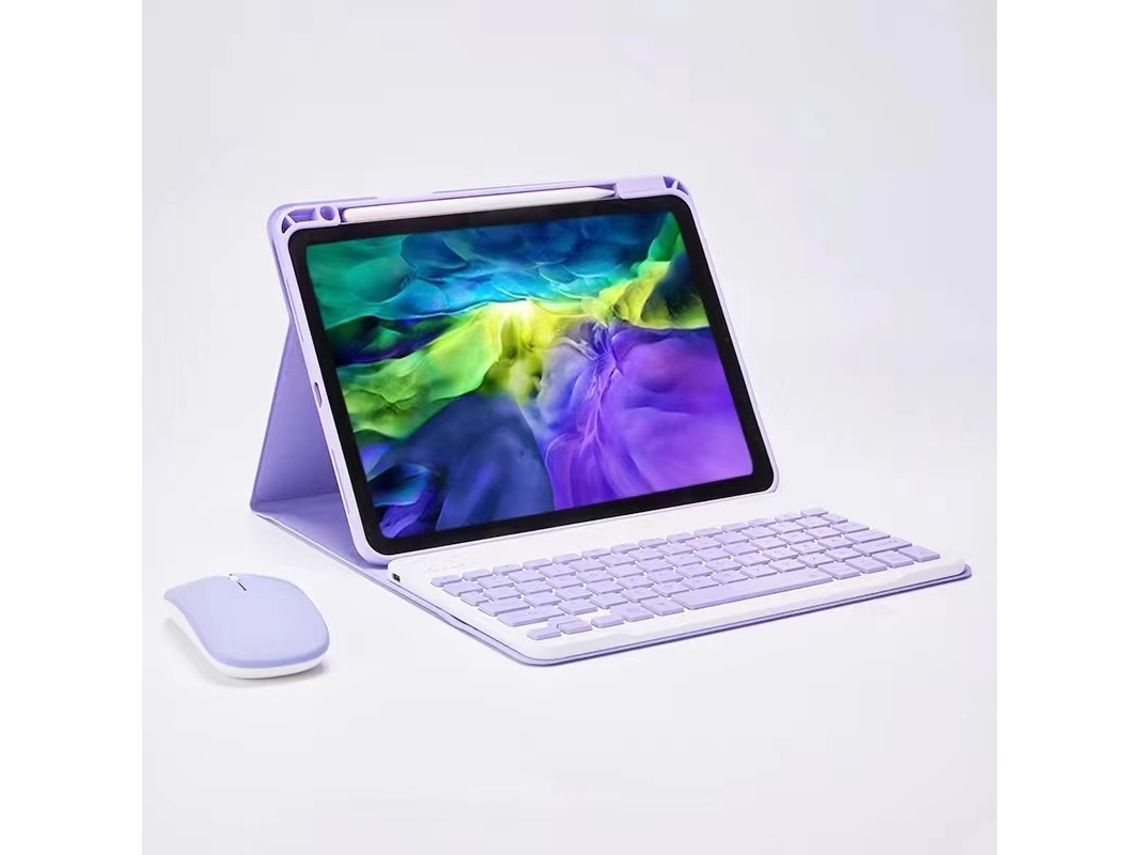 Lurelia Capa Com Teclado Bluetooth Para Ipad Pro 10.5 Com Estojo De Couro De Pano