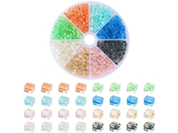 Escolha Sólida - Glas Kralen 120g - Mistura De Rocailles - Kralen Quadradas - 8 Cores - 4mm - Glas Leve