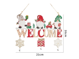 Pendente De Porta Decoração De Natal Desenhos Animados Artesanato De Madeira Pendente
