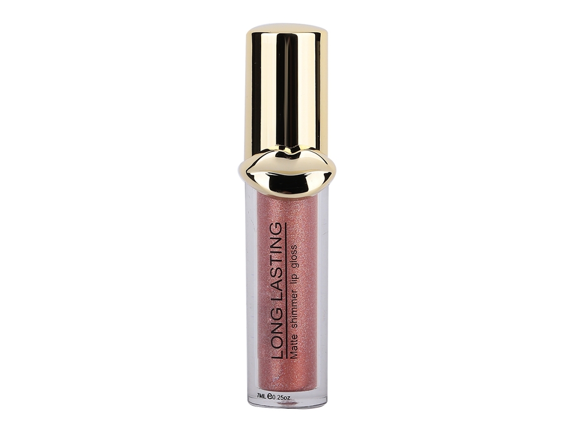 Labial Líquido De Brillo Metalizado Mate 7ml Largo Duración Lipgloss Glitter Cosmético Labial 7