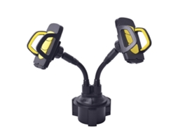 Lurelia Suporte Para Telemóvel Em Porta-copos De Carro 21 Cm 2 Cm 7 Polegadas 8,3 Polegadas Flexível Pescoço De Ganso Rotação 360° Preto