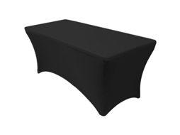 Manta De Mesa Elástica Lavável Para Salão E Festas - 6 Pés Preto