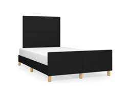 Bed Frame With Headboard, Bed Frames With Headboards Vidaxl Preto Tecido (120 X 200 Cm)