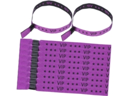 Showeroro 20-pulseiras Vip Roxas Impermeáveis Para Entrada Em Festas, atrações, Shows, Feiras E Festivais