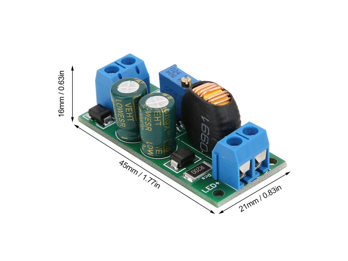 Módulo de driver LED PWM 72W DC 6-50V 1-3A LD48AJTA Conversor regulador de potência com terminal