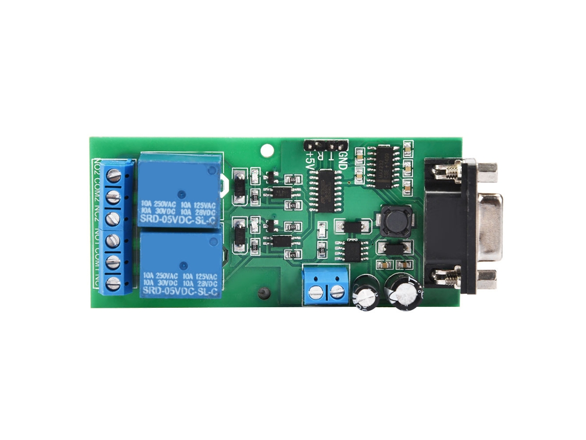 Módulo De Relé Com Controle Remoto Porta Serial Rs232 Uart Yye-2 Para Mcu Pc