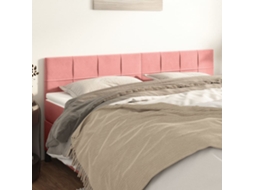 Vidaxl Cabeceiras Rosa 180x5x78/88 Cm Veludo