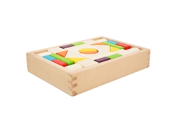 Mali brinquedo Educativo de Blocos de Madeira Inteligente Colorido, 30 Peças para Crianças Acima de 3 Anos