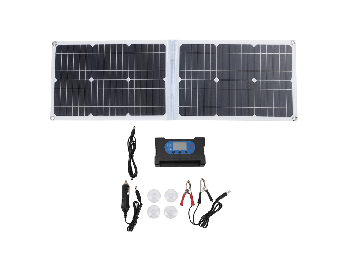 Painel solar portátil Primerox dobrável, 40W, monocristalino, com controlador e 2 USB