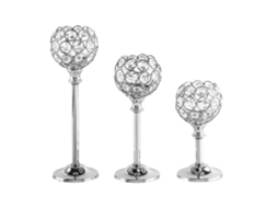 Ornamento de Metal Criativo Candelabro Cristal para Decoração