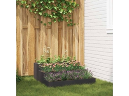 Vidaxl Vaso De Jardim Preto 90 X 90 X 35 Cm Aço Laminado A Frio