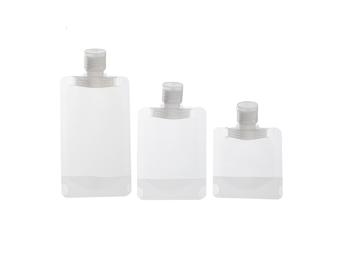 Cinco Frascos Cosméticos Descartáveis Portáteis, Ideais para Viagens e para Uso com Loções. MDUG
