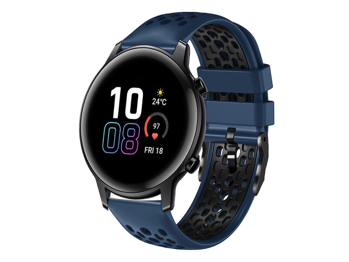 Pulseira De Silicone Respirável Bicolor Para For Honor Magic Watch 2 (46 Mm X 22 Mm)