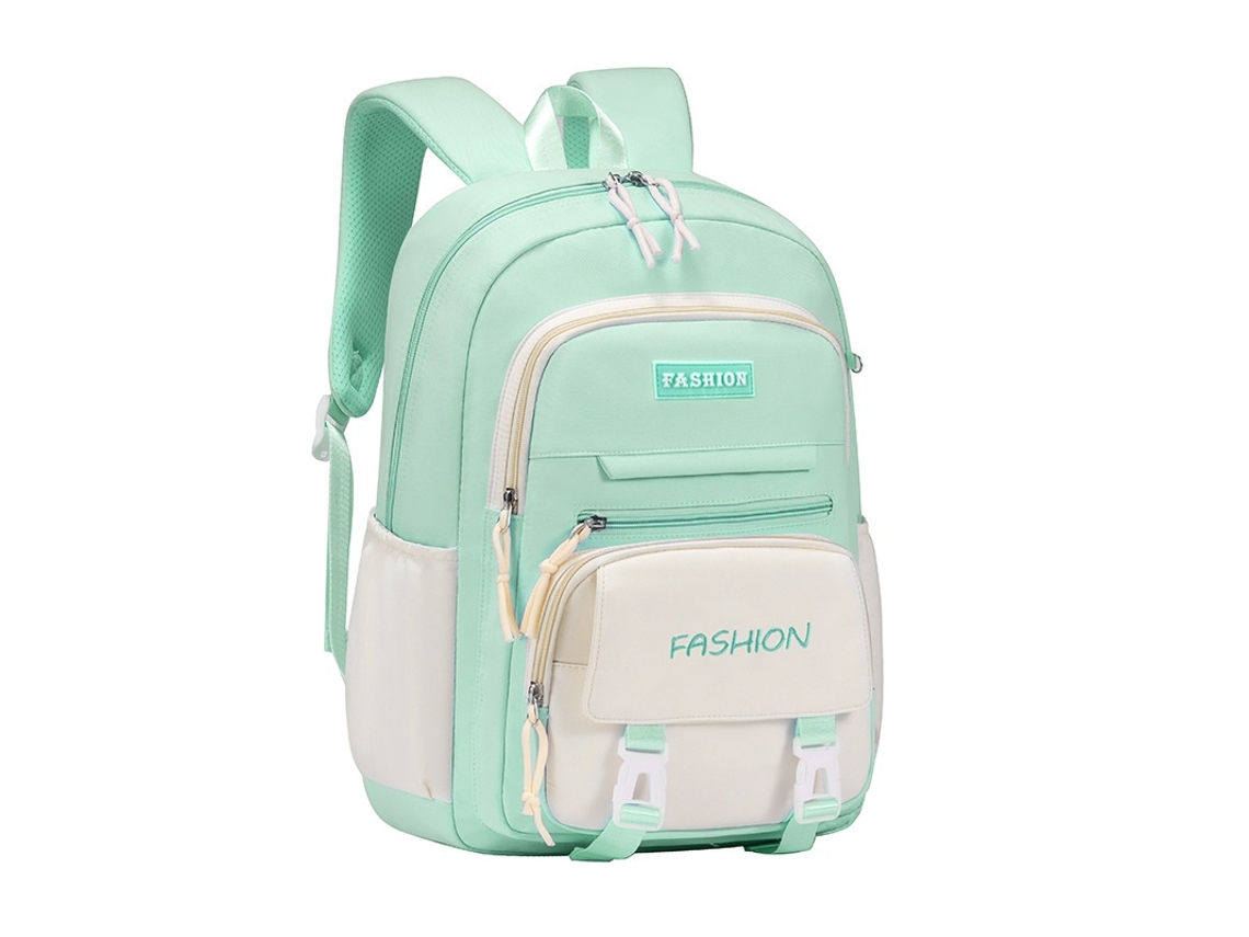 Mochila Escolar Impermeável Com Compartimento Para Computador Portátil 15,6 Polegadas, Grande Capacidade Verde, Para Escola E Viagens Elysve