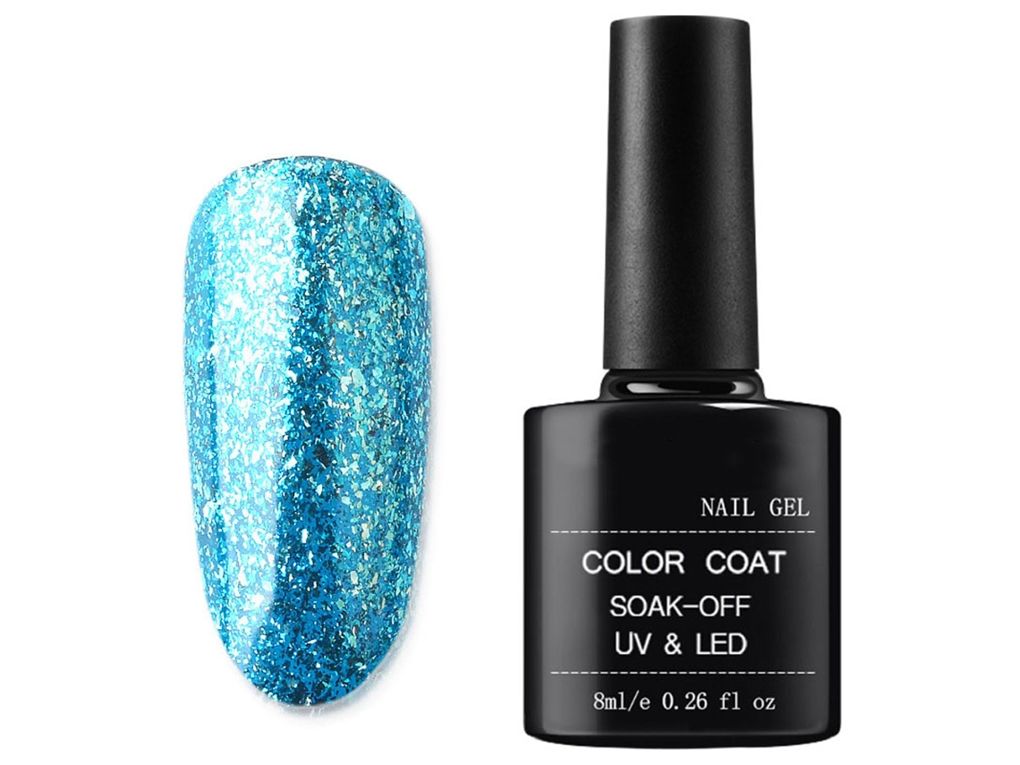 Esmalte De Unha Gel Uv/led 8ml Brilho Glitter Soak Off Verniz De Unha Manicure 6106