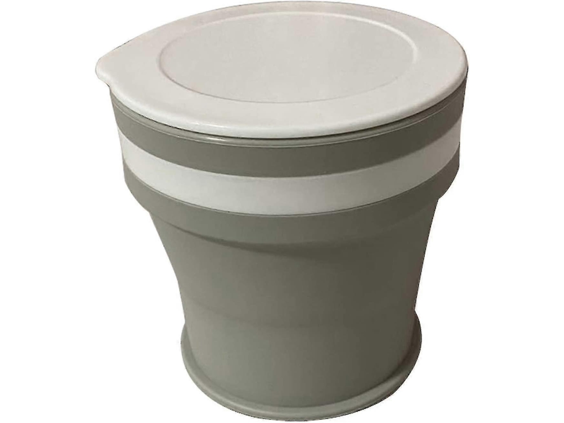 Caneca De Silicone Colapsável Reutilizável Com Escala Grande Capacidade Cinza Outdoor