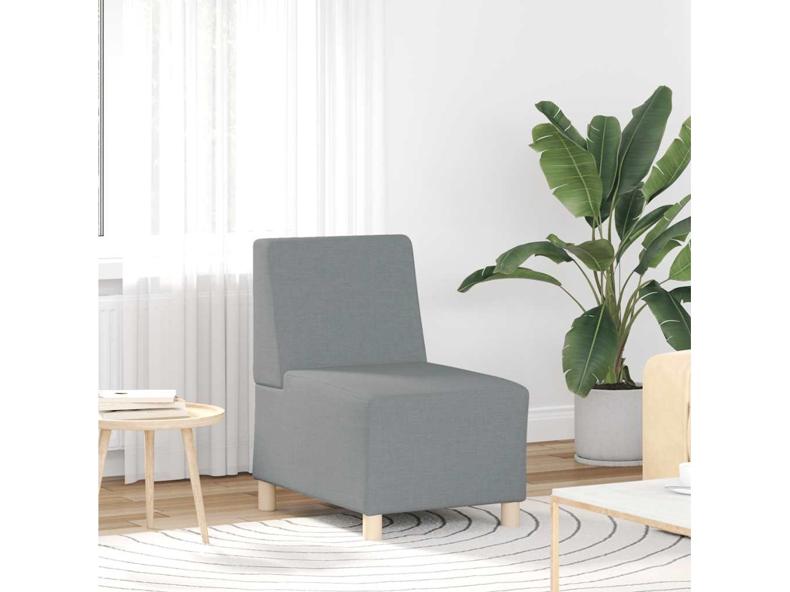 Vidaxl Poltrona Sem Braços Tecido 55 Cm Cinzento-claro