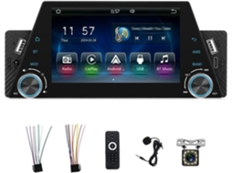 Rádio Estéreo Automotivo Single Din com Tela Sensível Ao Toque de 5 Polegadas e Carplay. SFUSHOS