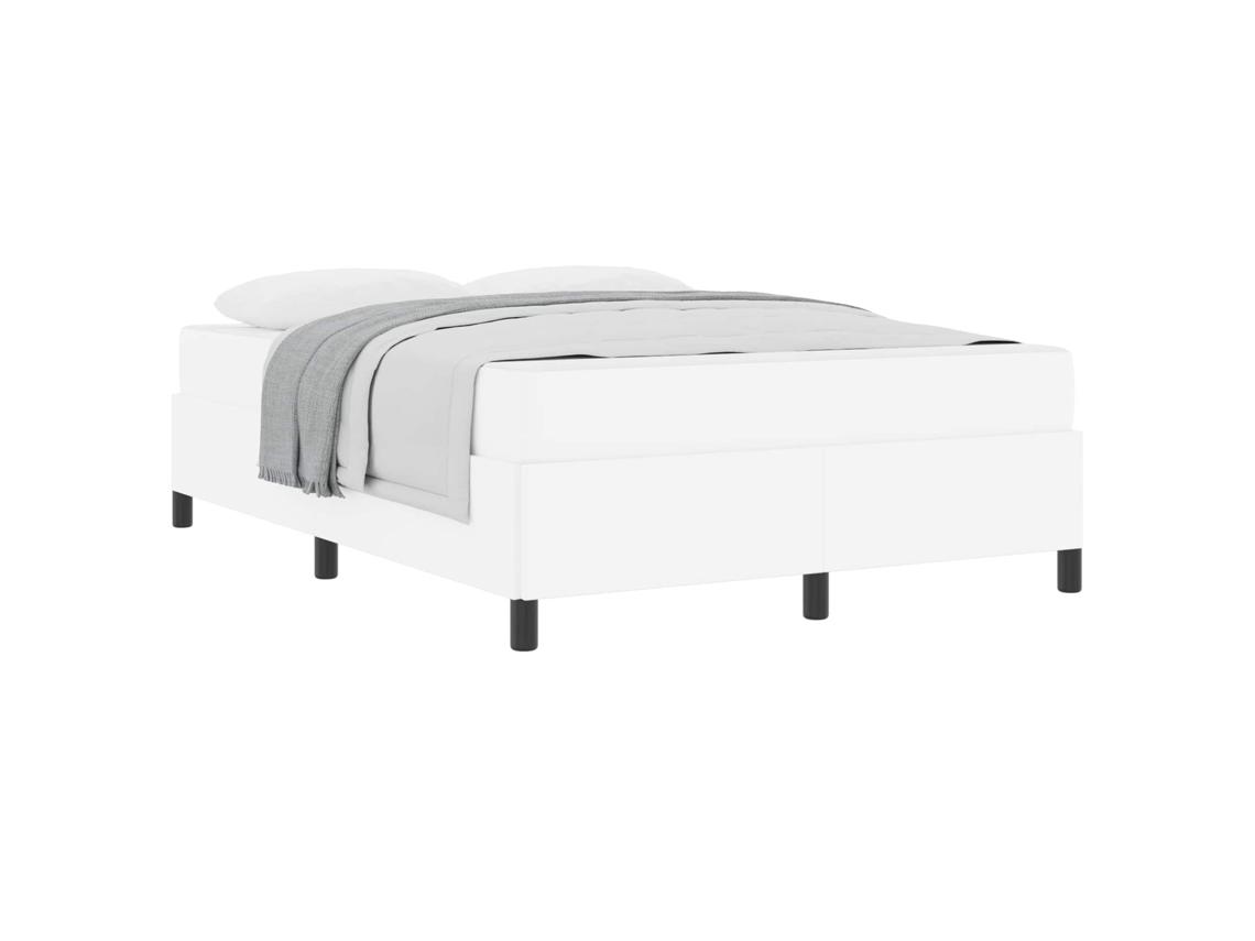 SYFAX™ Estrutura da Cama com Colchão Branco 140 X 200 Cm Tecido