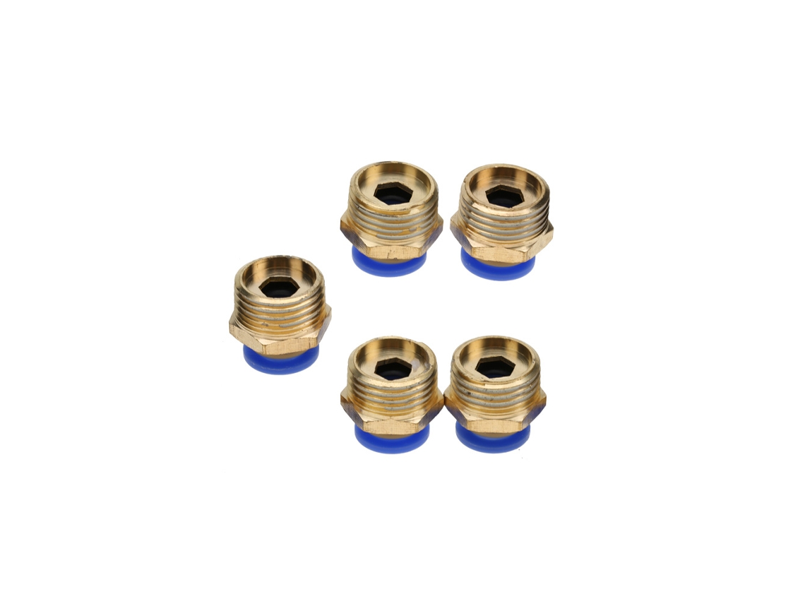 Conectores Rápidos Neumáticos De Tubería 10mm Hilo Macho Recto Empuje Pc10-4 5pcs