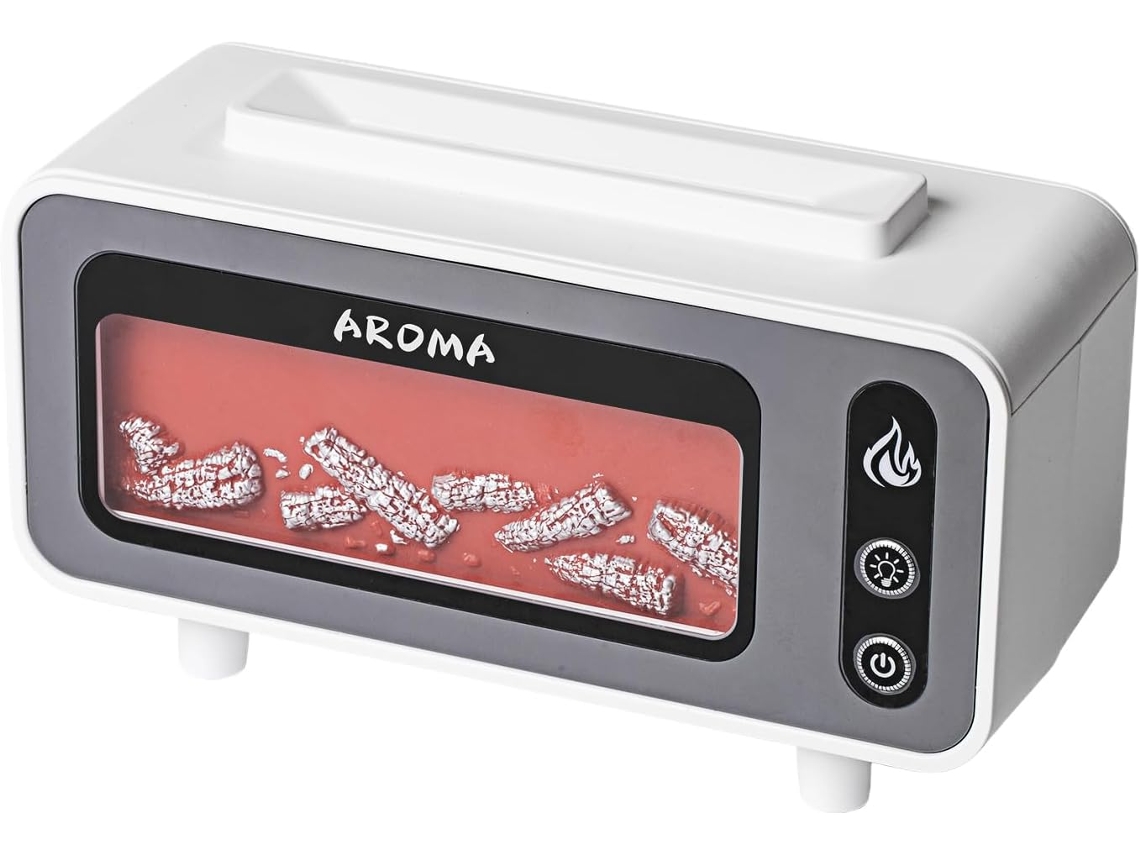 Umidificador Para Quartos, Difusor De Aromaterapia Com Efeito Lareira, 200 Ml, Usb Luz Chama